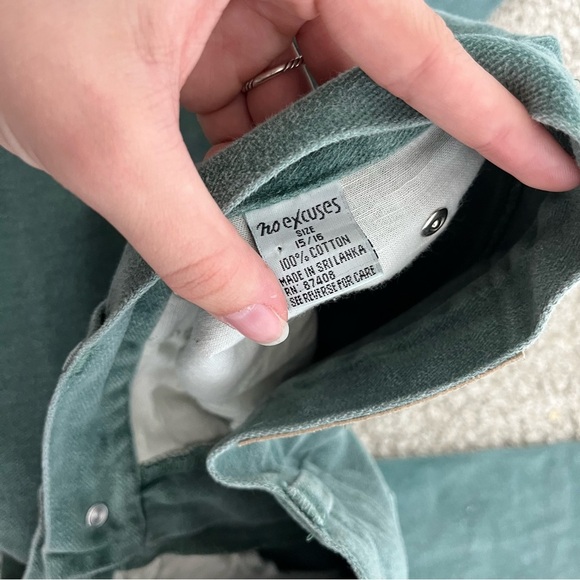 NO EXCUSES Vintage Green Mom Jeans Boyfriend sz. L - Picture 11 of 13